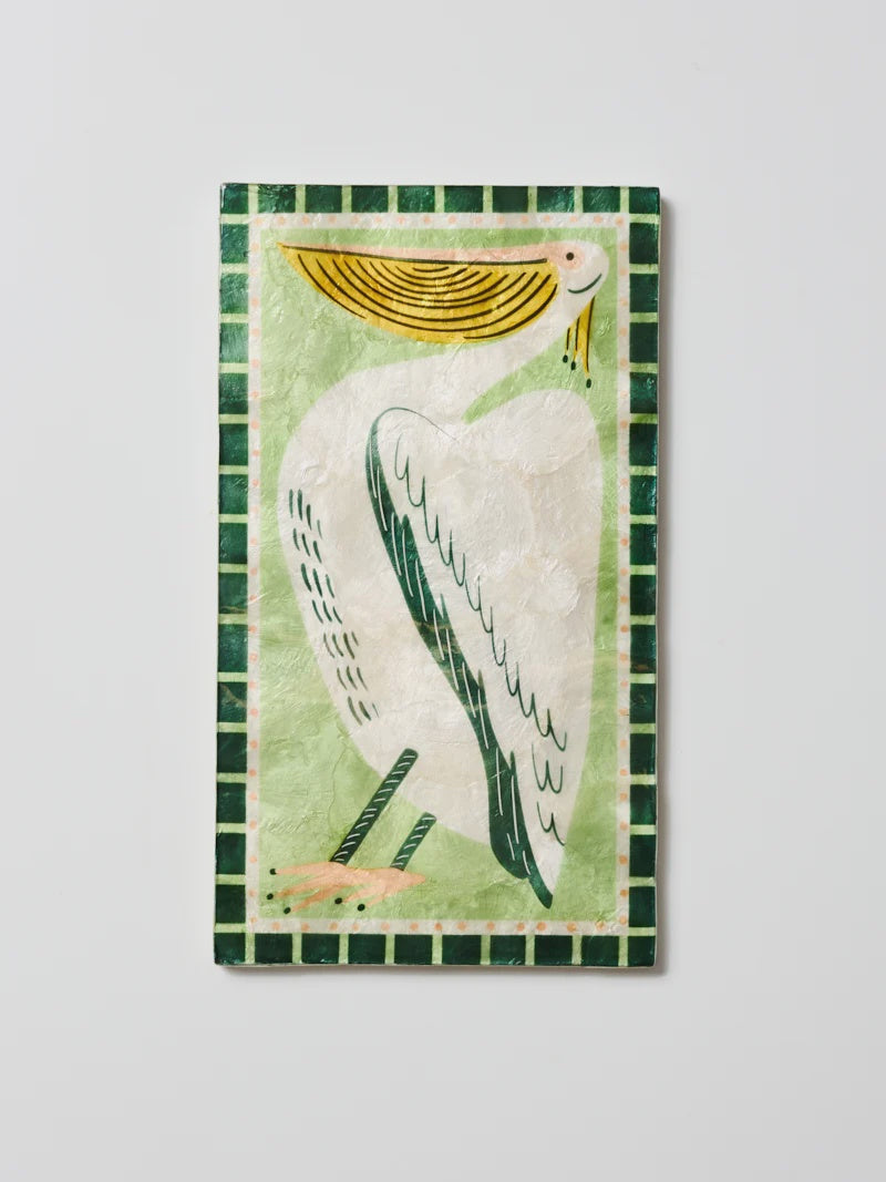 Capiz Shell Art Tile - Mariner - Pelican