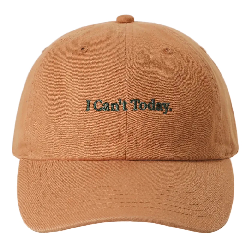 Embroidered Baseball Cap - I Can't Today - Copper
