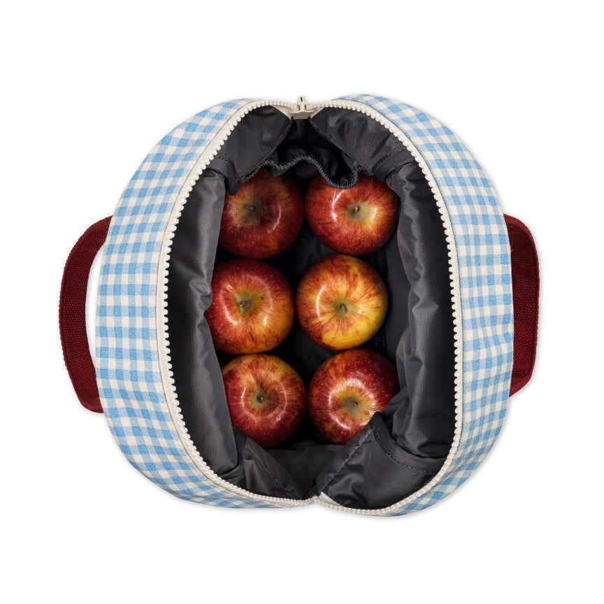 Zipper Lunch Bag - Gingham Sky