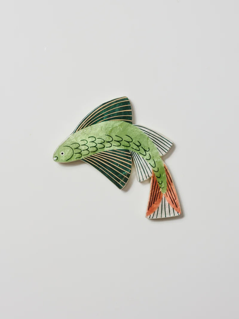Capiz Shell Art Tile - Mariner - Fish