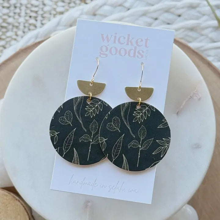 Dune Drop Earrings - Forest Floor