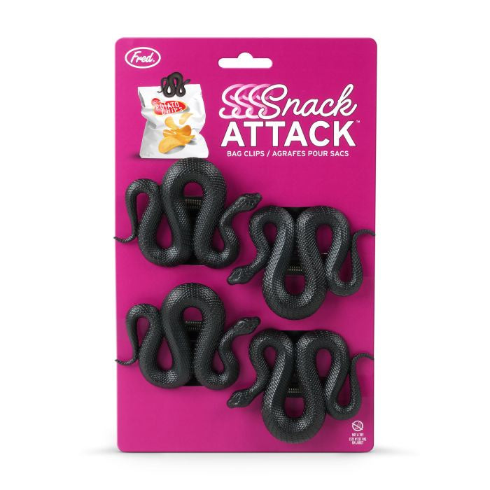 Sssnack Attack Snake Bag Clips - Set of 4