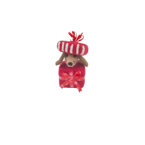 Puppy in a Present Box Felt
