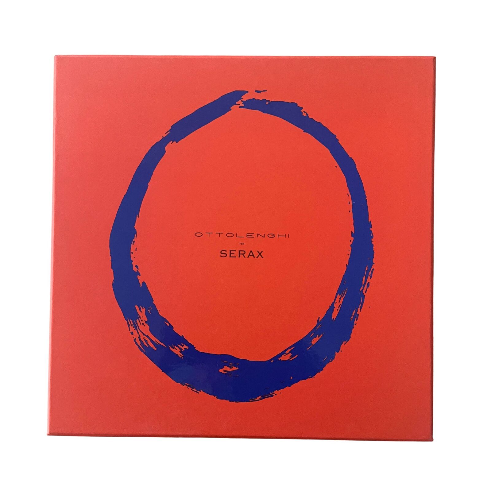 Ottolengi Plates, Large - White With Blue Stripes