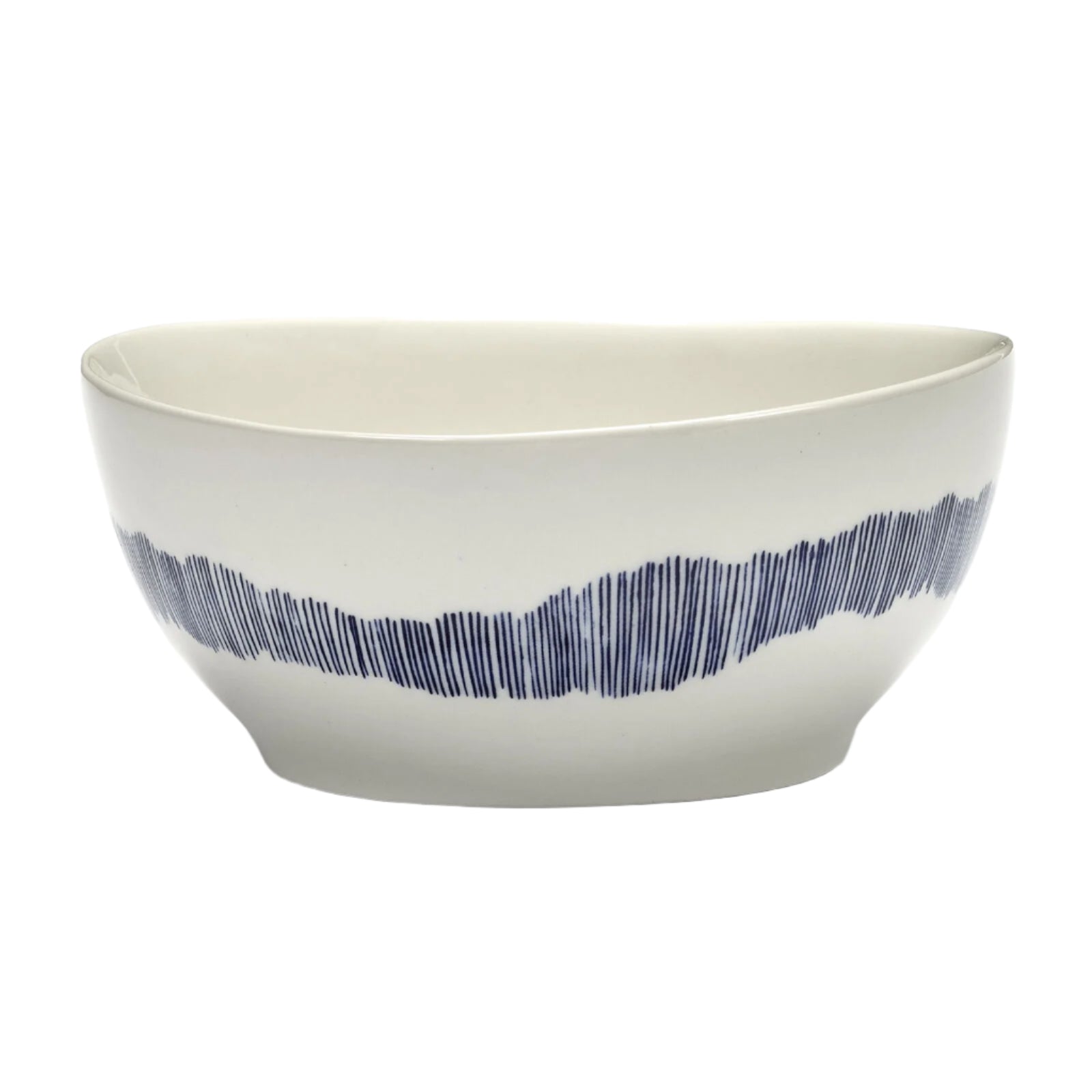 Ottolenghi Bowls, Small - White With Blue Stripes