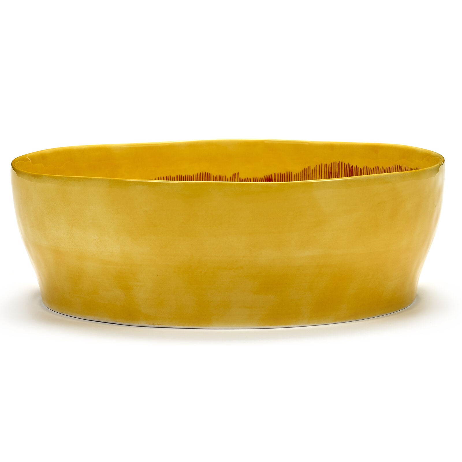 Ottolengi Salad Bowl - Yellow With Red Stripes