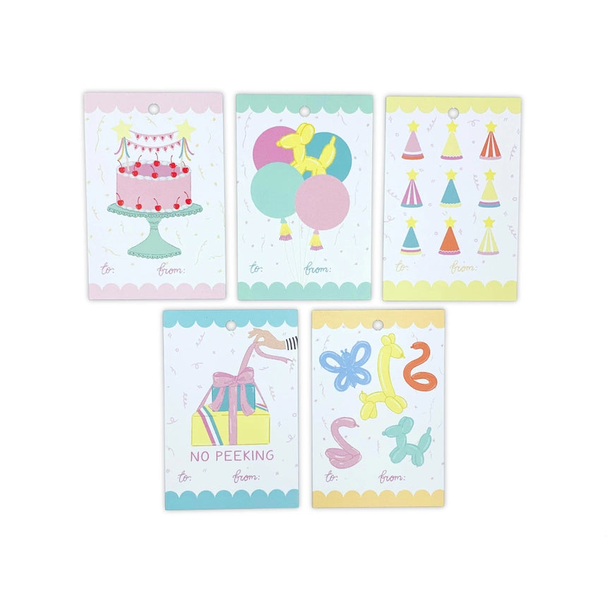 Birthday Party Gift Tags - Set of 10