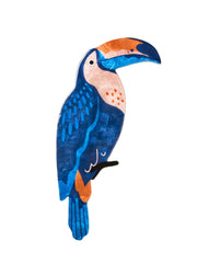 Capiz Shell Art Tile - Canopy - Toucan Navy