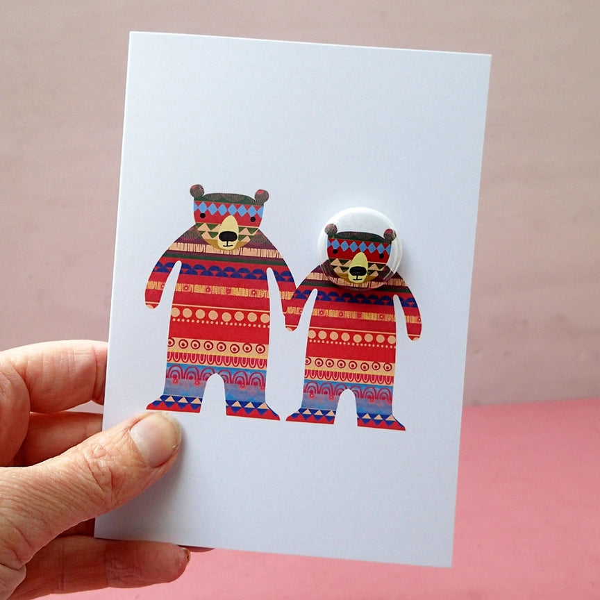 Card With Badge - Trifle Bears