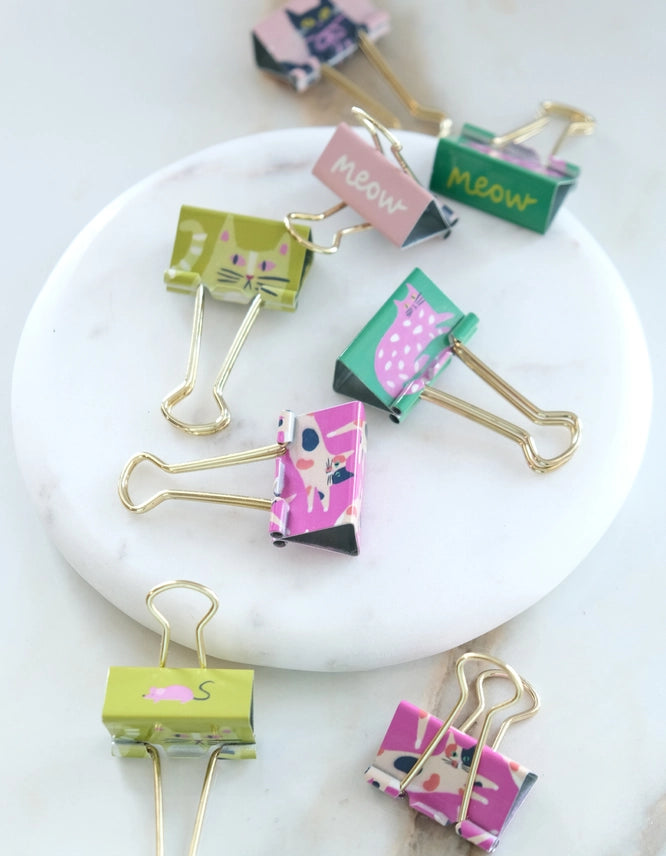 Binder Clips - Cats