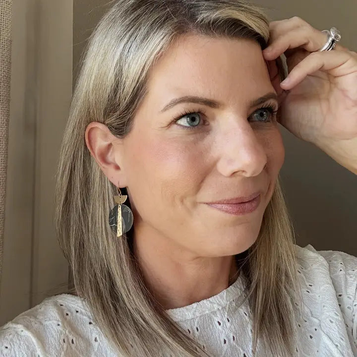 Crest Drop Earrings - Forest Floor