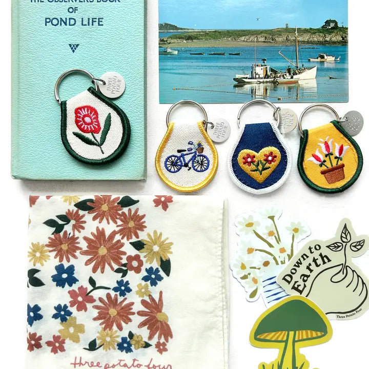 Patch Keychain - Potted Tulips