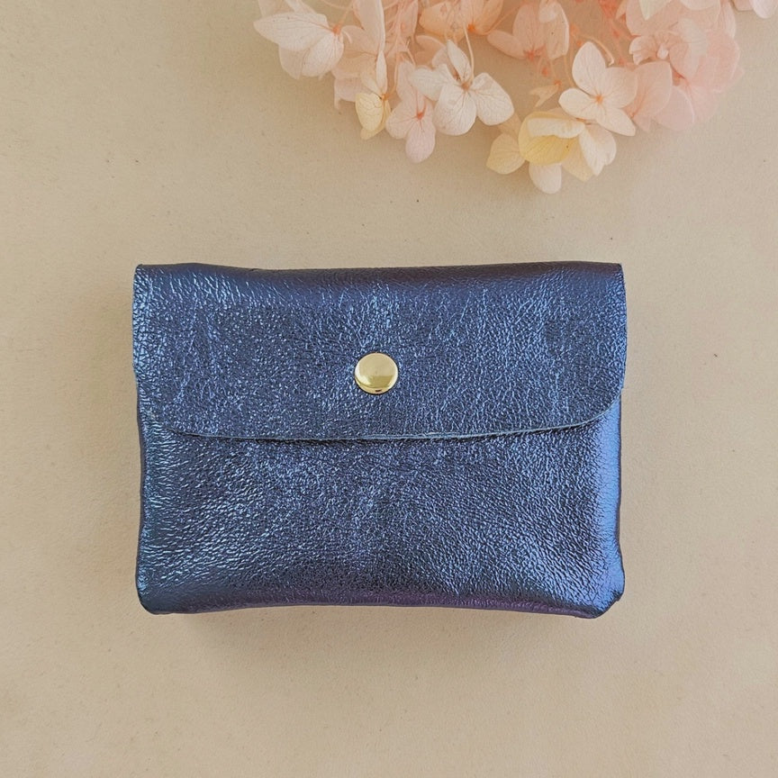 Kangoo Leather Coin Purse - Navy