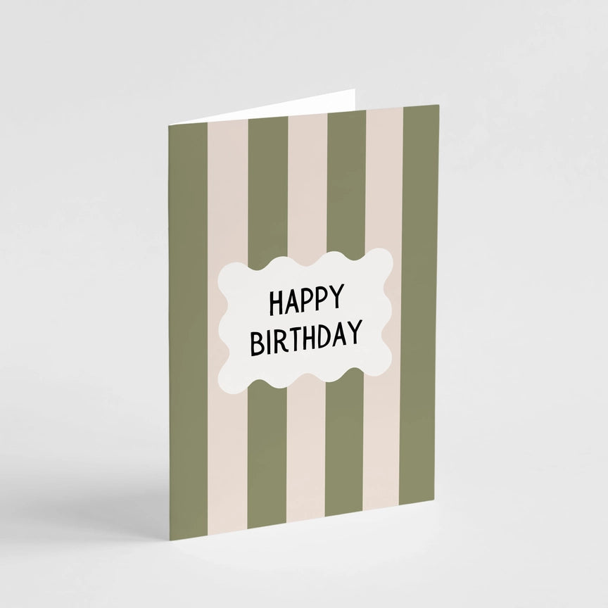 Stripy Birthday Card