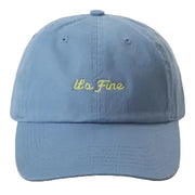 Embroidered Baseball Cap - It's Fine - Sky Blue