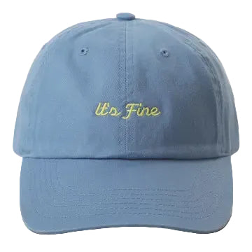 Embroidered Baseball Cap - It's Fine - Sky Blue