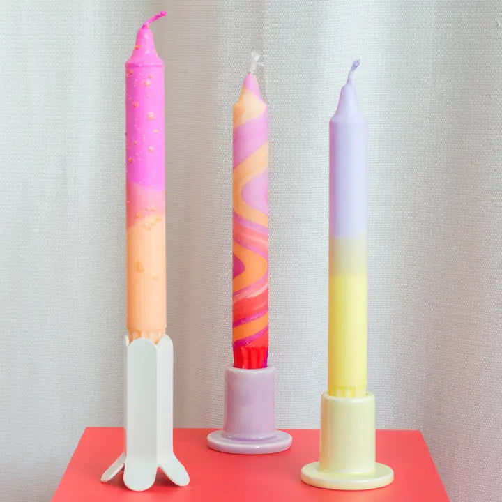 Taper Candles Set of 3 - Summer Sunset Bright Colours
