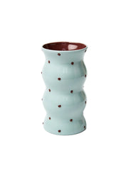Palma Vase - Blue Brown Dotty