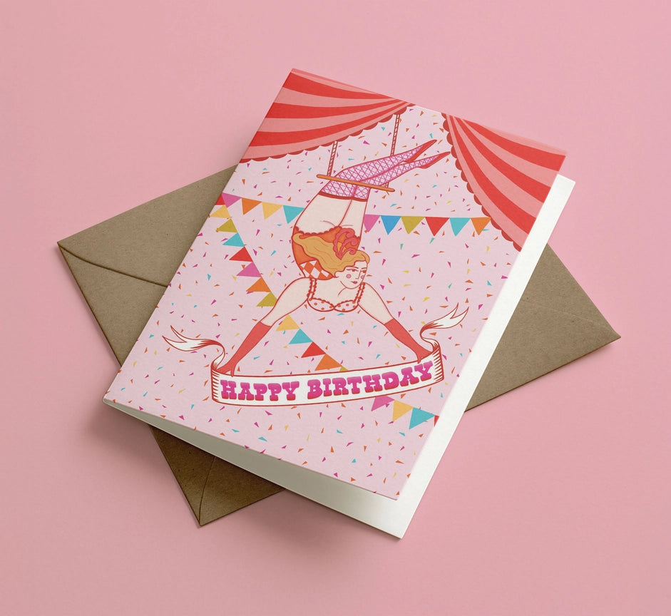 Circus Trapeze Artist Card