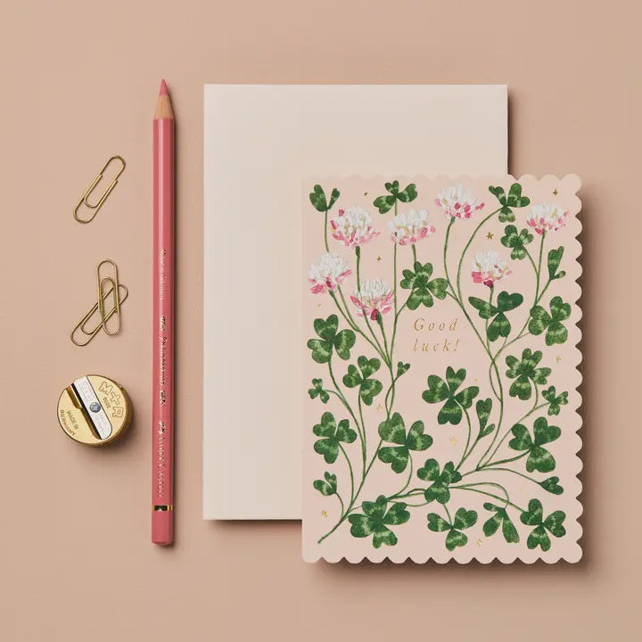 Good Luck Clover Card