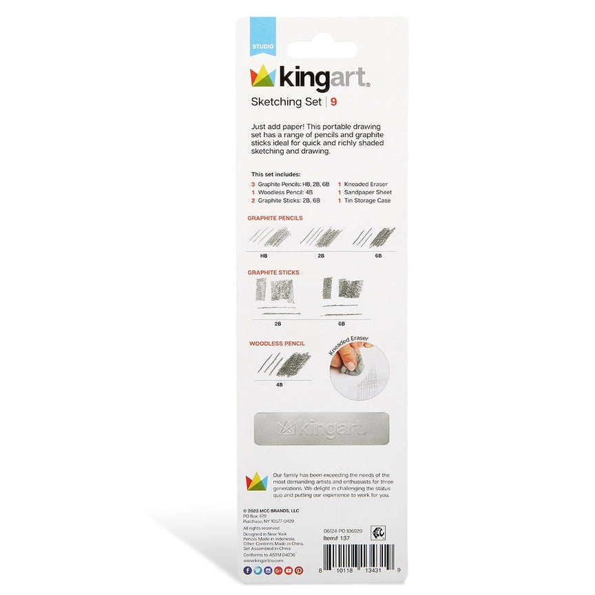 Sketching Tin Set - 9 Piece