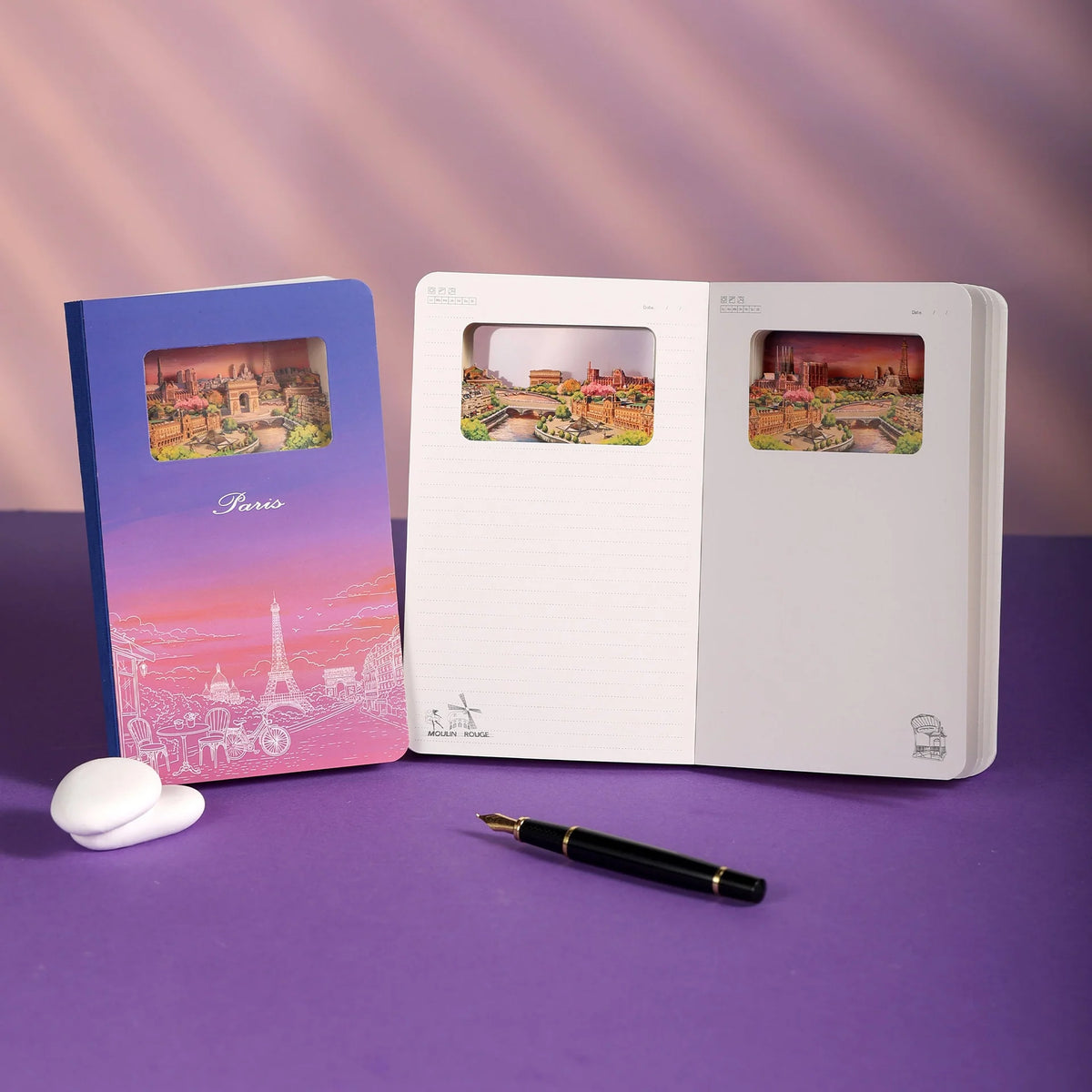 3D Paper Art Notebook - Paris