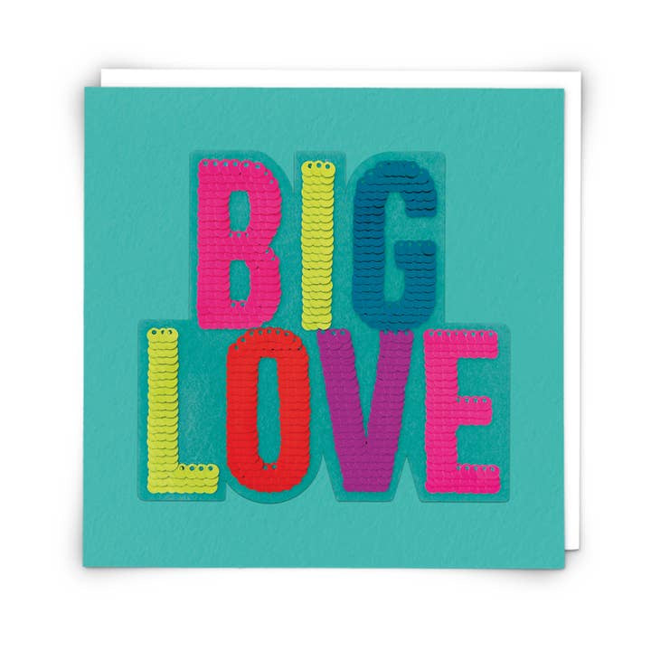 Reusable Sequin Patch Card - Big Love