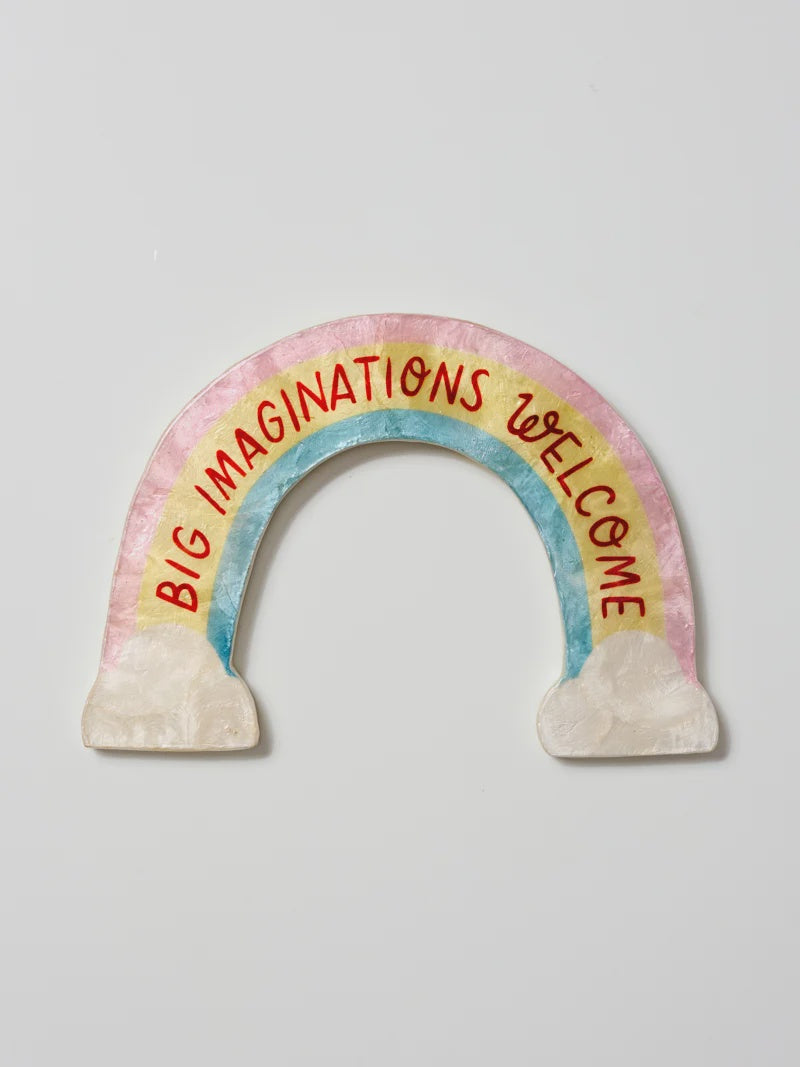 Capiz Shell Art Tile - Fun House - Rainbow