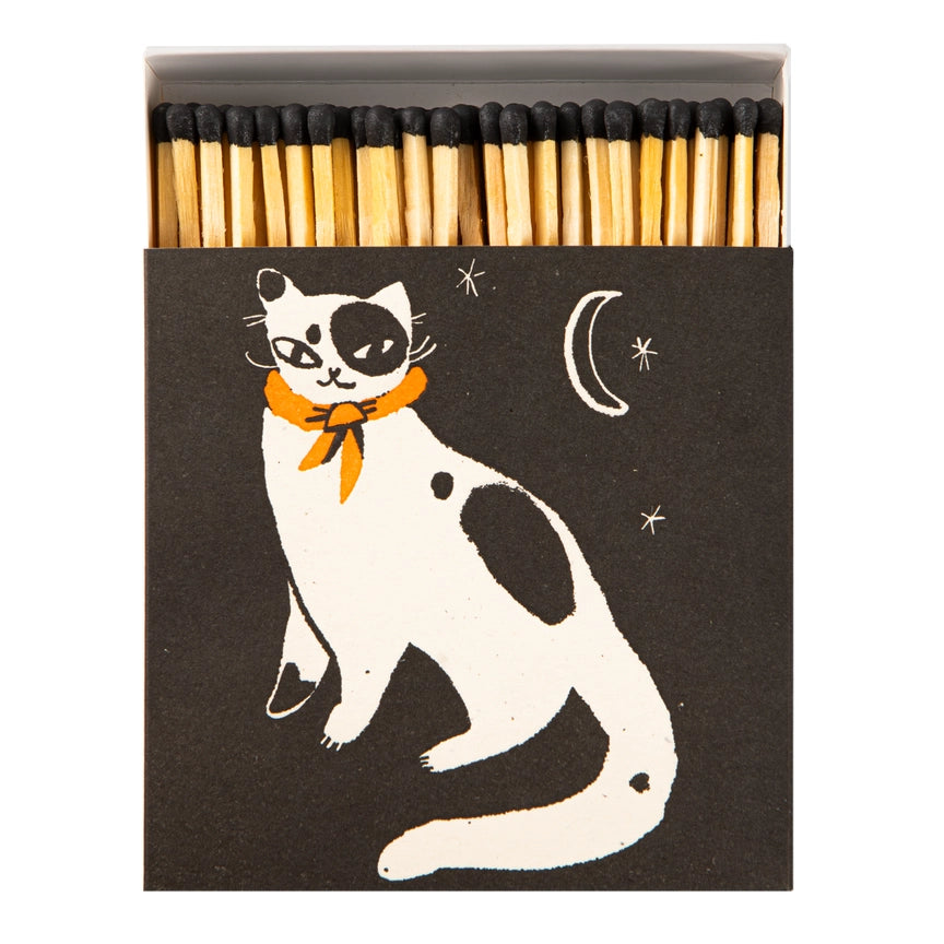 Square Matchbox - Black Spotted Kitten