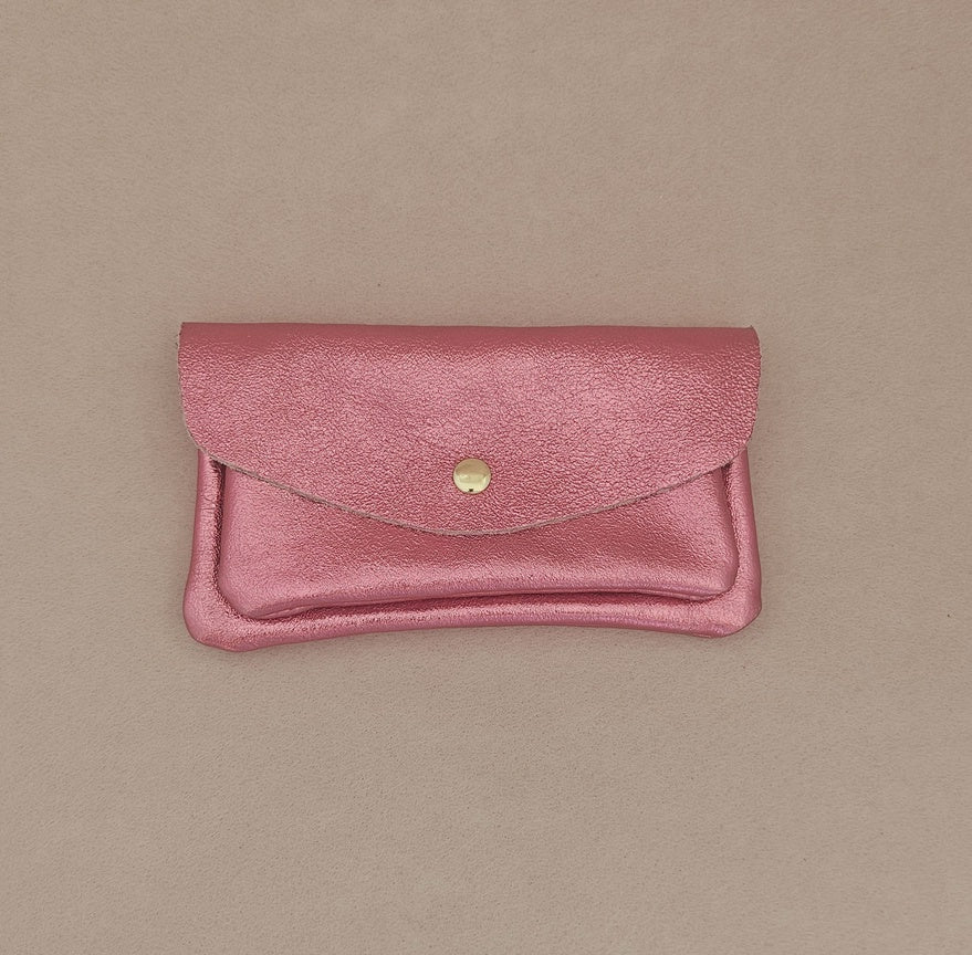 Kangaroo Double Pocket Wallet - Dark Rose