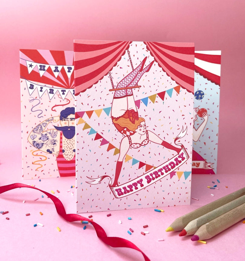 Circus Trapeze Artist Card