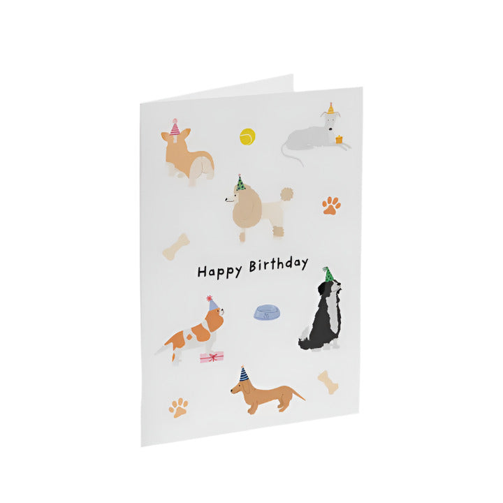 Party Pups Birthday Card - Dog