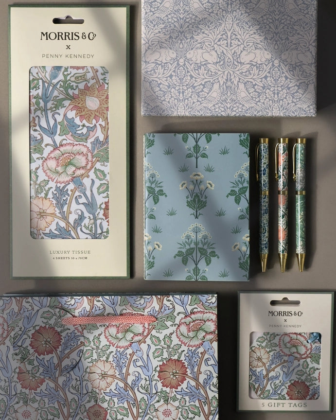 Gift Set of 3 Pens - William Morris Helena Peach