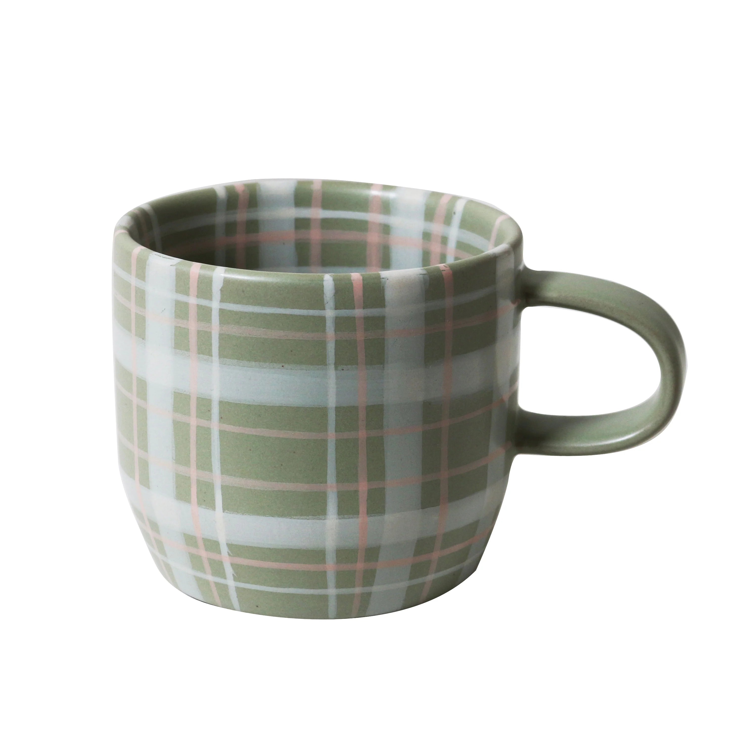 Cat's Pyjamas Mug - Sage & Blush Check
