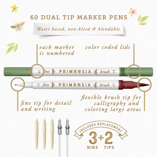 Dual Tip Markers - Flora Set of 60