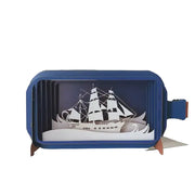 Message In A Bottle 3D Cut Art Card
