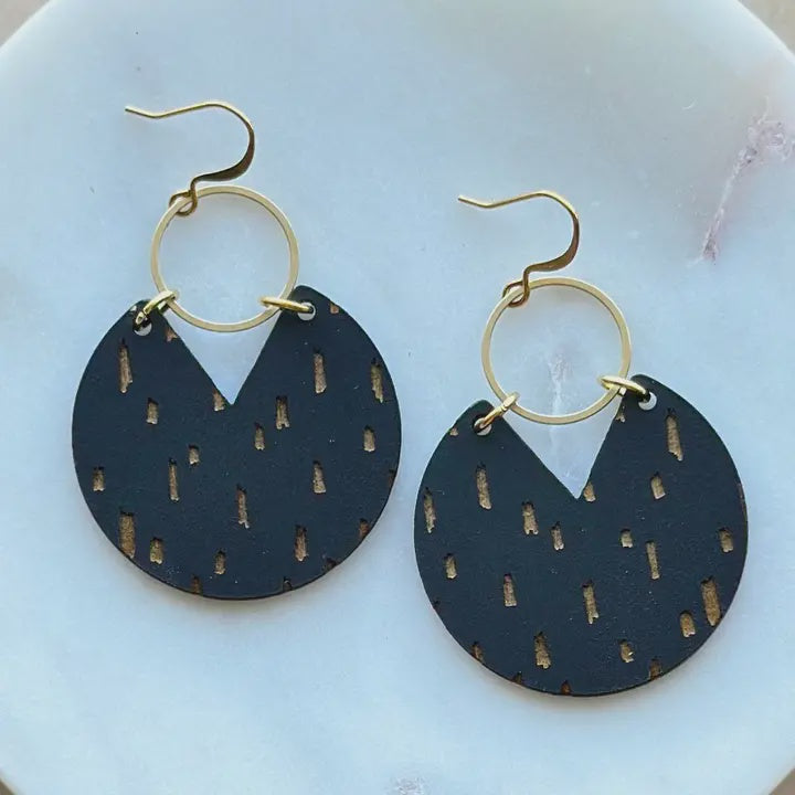 Oliver Drop Earrings - Coal