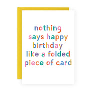 Folded Piece Of Card