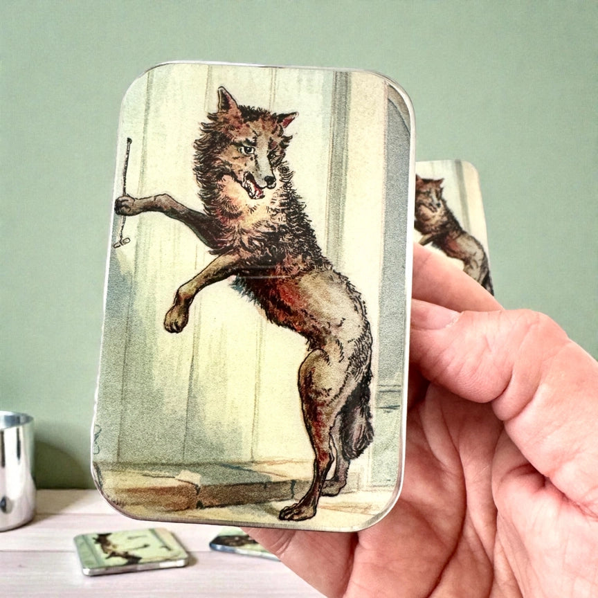 Notions Tin Large - The Wolf at the Door