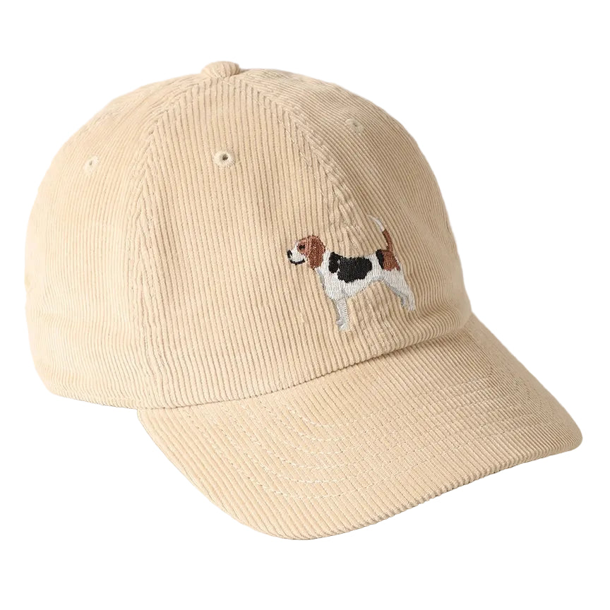 Embroidered Baseball Cap Corduroy - Beagle Dog