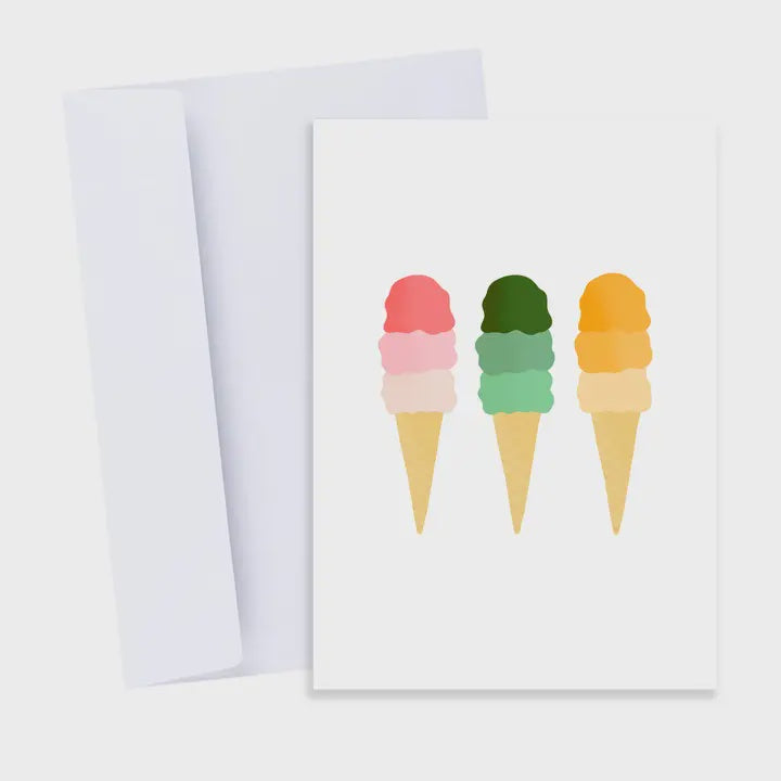 Triple Ice Cream Card