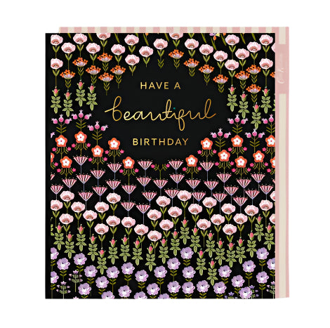 Dark Ditsy Have A Beautiful Birthday Card
