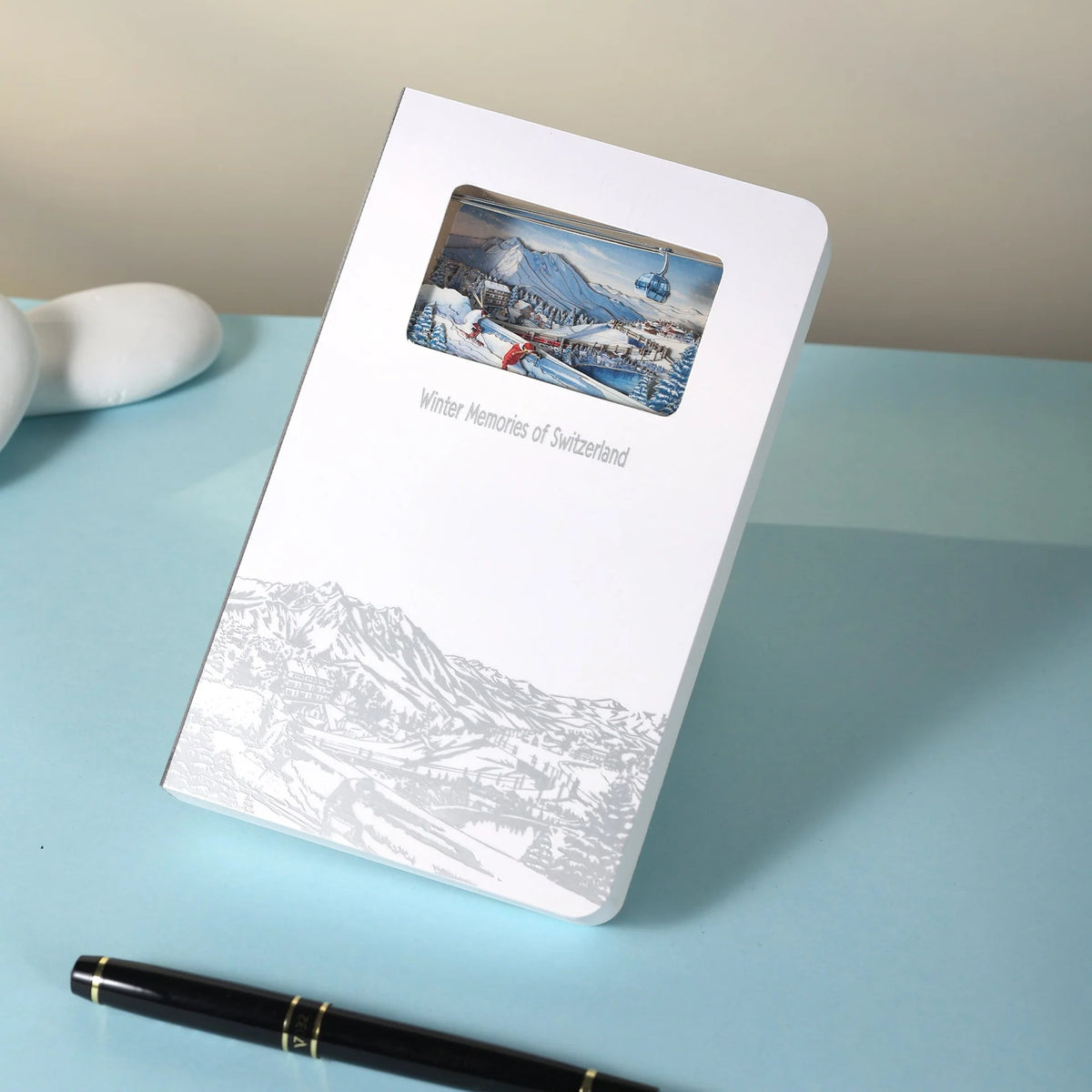 3D Paper Art Notebook - Switzerland Winter