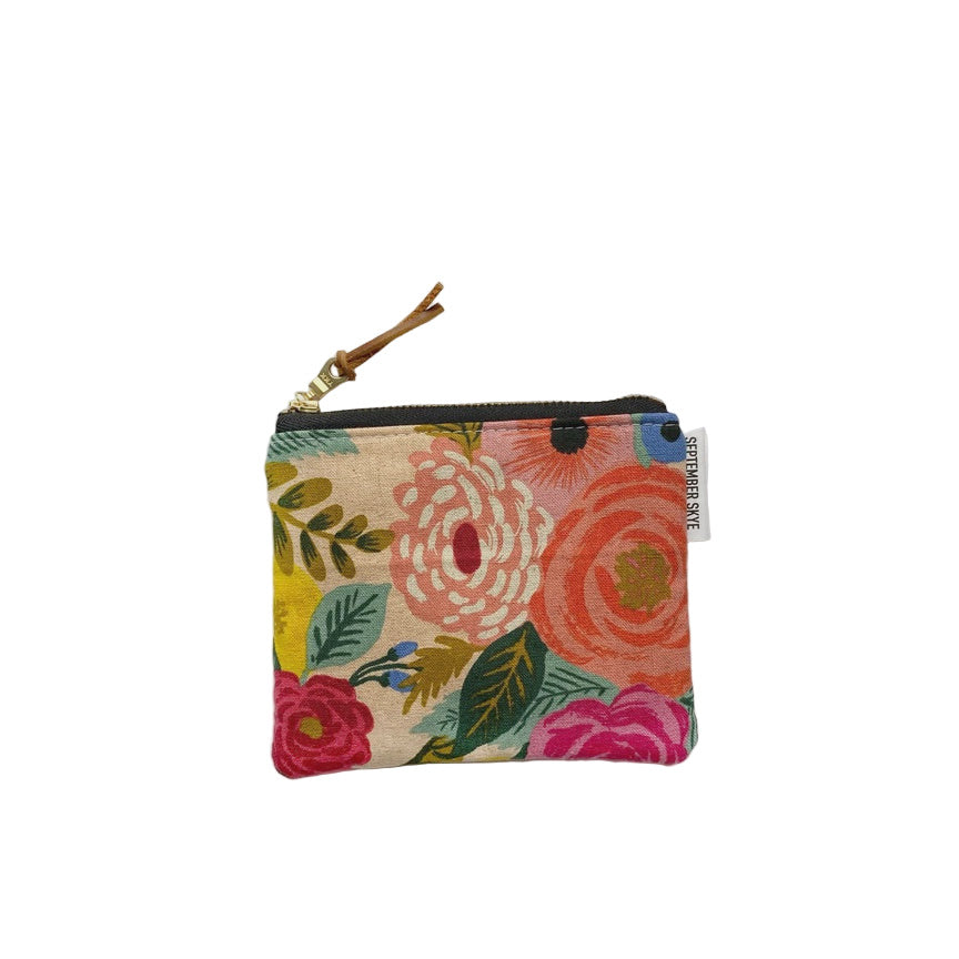 Cotton Coin Pouch - Rifle Paper Juliet Rose
