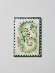 Capiz Shell Art Tile - Mariner - Seahorse
