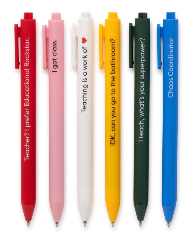Quotable Gel Pen Set - Teaching Is A Work Of Heart