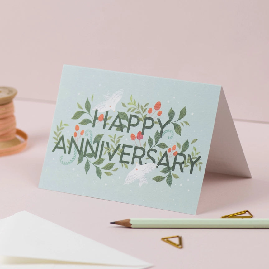 Happy Anniversary Birds Card