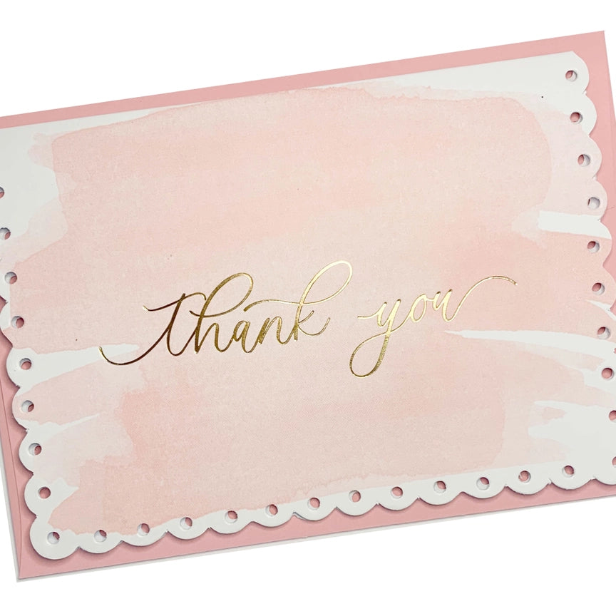 Thank You Watercolour Card