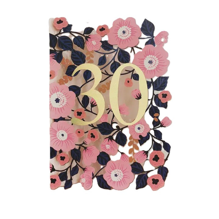 Cut Art Card - "30"