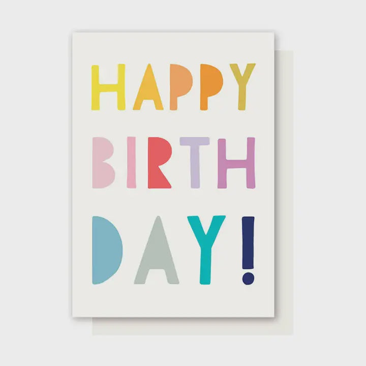 Colourful Font Birthday Card